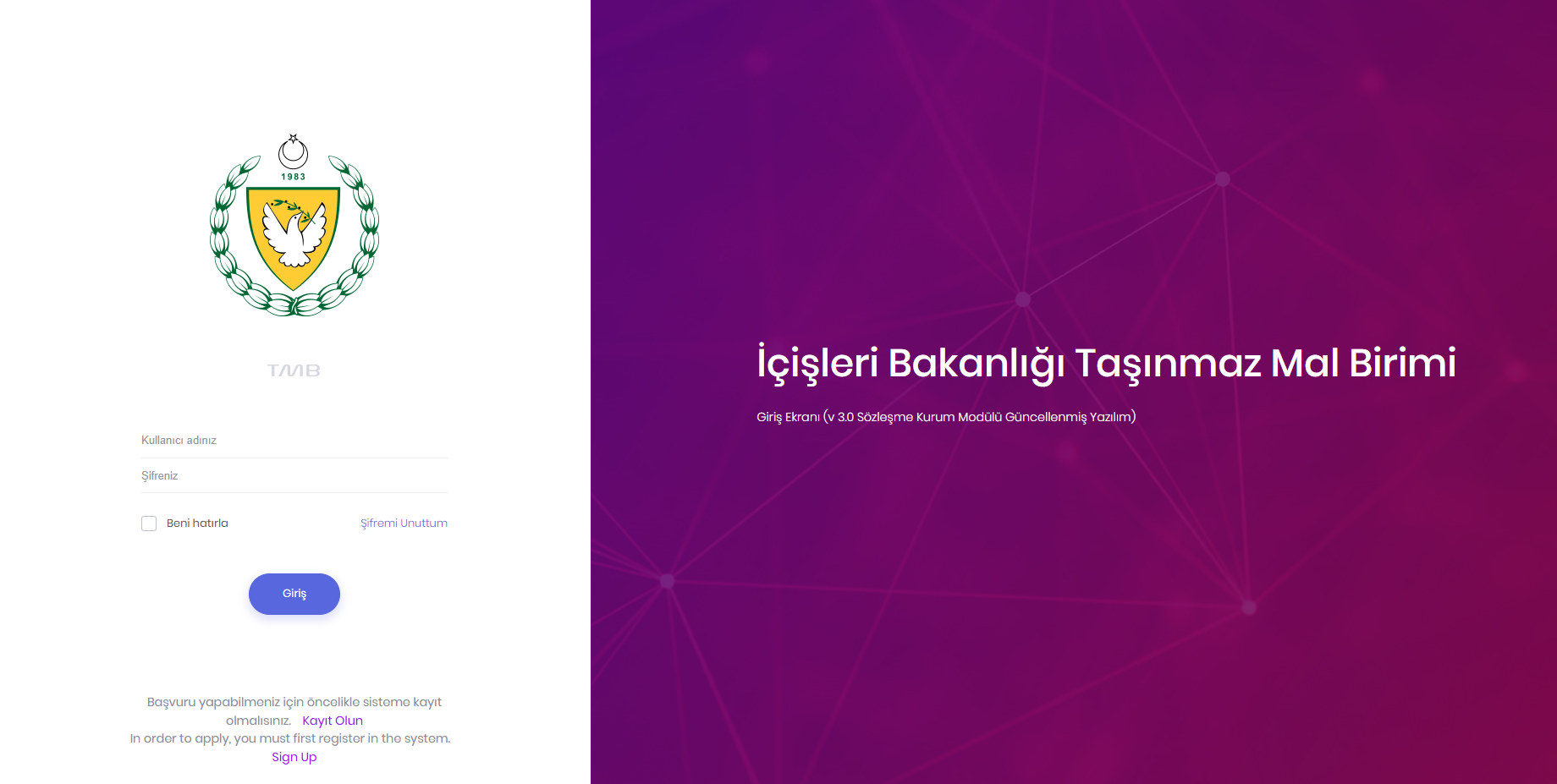 Website for permission to purchase in the TRNC - documents and procedure